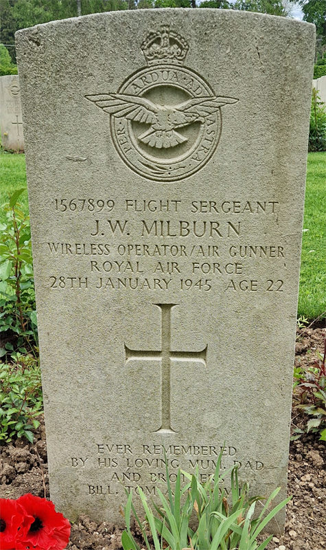 Sgt John Wilson Milburn<br /><br /><br />died on active duty - January 28th, 1945 - 153 Sqdn.